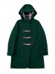 Classic Lolita College Style Daily Simple Horn Buckle Design Large Pocket Decoration Solid Color Long Sleeve Hooded Coat 