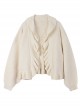 Simple Solid Color Loose V Neckline Knitted Long Sleeves Classic Lolita Cardigan Coat