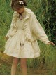 Simple Solid Color Loose V Neckline Knitted Long Sleeves Classic Lolita Cardigan Coat