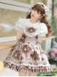 Pure White Pleated Sweet Doll Neckline Lantern Sleeve Decoration Sweet Lolita Blouse