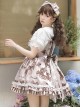 Pure White Pleated Sweet Doll Neckline Lantern Sleeve Decoration Sweet Lolita Blouse