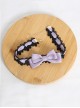 Classic Lolita Jacquard Lace Decoration Cute Bow Design Handmade Delicate Necklace