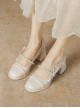 Gentle Lady French-Style Pearl Decoration Daily Simplicity Mary Jane Classic Lolita Shoes