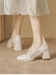 Gentle Lady French-Style Pearl Decoration Daily Simplicity Mary Jane Classic Lolita Shoes
