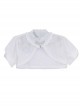 Pure White Jacquard Embroidered Pearl Trim Classic Lolita Stand Collar Kid Shawl Coat