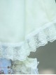 Soft Cute Milk-White Pleated Lace Hem Women Classic Lolita Shawl