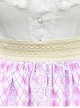Purple Daily Cute And Sweet Butterfly Print Decoration Lace Trim Classic Lolita Pleated Skirt