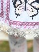 Purple Daily Cute And Sweet Butterfly Print Decoration Lace Trim Classic Lolita Pleated Skirt