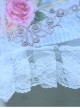 Blue Sweet Japanese Style Delicate And Cute Graphic Print Chiffon Mesh Decoration Classic Lolita Skirt