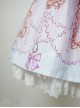 Cinderella Series Exquisite Graphic Print Design Jacquard Lace Hem Classic Lolita Sweet Skirt