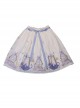 Miss Cat Series Cute And Delicate Cat Pattern Design Suede Chiffon Fabric Classic Lolita Skirt