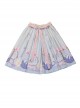 Miss Cat Series Cute And Delicate Cat Pattern Design Suede Chiffon Fabric Classic Lolita Skirt