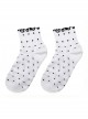 Milk Tea Polka Dot Series Daily Classic Lolita Pleated Lace Trim Sock