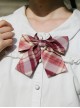 Strawberry Cheese Series JK Uniform College Girl Red White Pink Bow Knot Tie