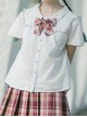 Strawberry Cheese Series JK Uniform College Girl Red White Pink Bow Knot Tie