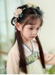 Chinese Style Hanfu Exquisite Three-Dimensional Roses And Pearls With Fringe Decoration Kid Hair Accessories Set