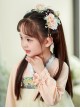 Chinese Style Hanfu Exquisite Three-Dimensional Roses And Pearls With Fringe Decoration Kid Hair Accessories Set