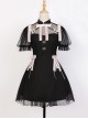 Moonlight Dream Chinese Style Improved Cheongsam Jacquard Lace Bow Knot Decoration Metal Buckle Classic Lolita Dress
