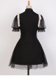 Moonlight Dream Chinese Style Improved Cheongsam Jacquard Lace Bow Knot Decoration Metal Buckle Classic Lolita Dress