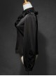 Black Forest Series Ruched Ruffled Turtleneck Irregular Cuff Design Halloween Style Long Sleeve Classic Lolita Shirt