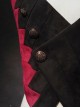 Black Forest Series Halloween Style Rhombus Red And Black Plaid Design Double Row Metal Buttons Classic Lolita Vest