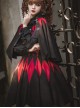 Black Forest Series Halloween Style Elegant Pleated Hem Rhombus Red And Black Plaid Waist Design Classic Lolita Skirt