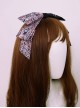 Classic Lolita Blackberry Bear Series Sweet Personality Geometric Pattern Decoration Black Pink Bow Knot Headband