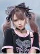 Classic Lolita Blackberry Bear Series Sweet Personality Geometric Pattern Decoration Black Pink Bow Knot Headband