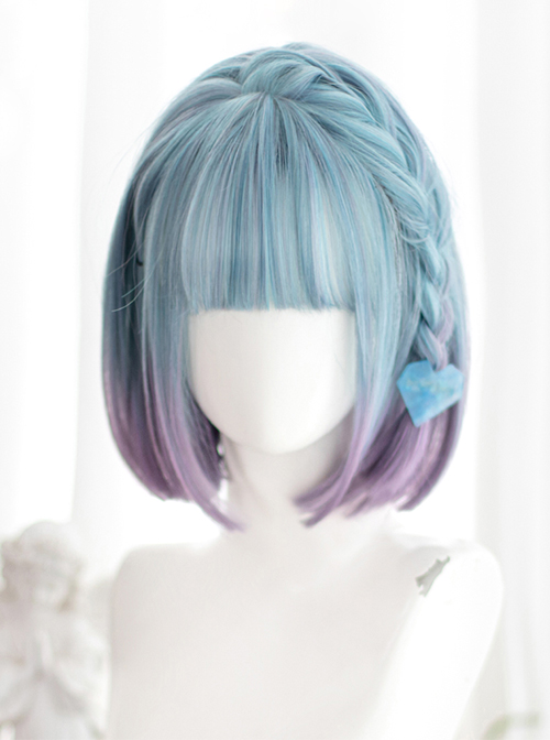 Japanese Style Natural Bob Short Hair Doll Head Bangs Classic Lolita Short Hair Wig