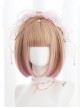 Japanese Style Natural Bob Short Hair Doll Head Bangs Classic Lolita Short Hair Wig