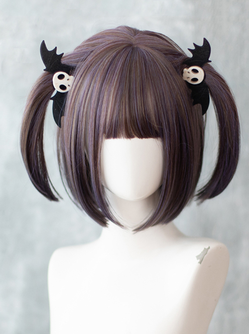 Japanese Style Natural Bob Short Hair Doll Head Bangs Classic Lolita Short Hair Wig