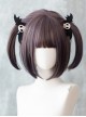 Japanese Style Natural Bob Short Hair Doll Head Bangs Classic Lolita Short Hair Wig