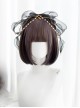 Japanese Style Natural Bob Short Hair Doll Head Bangs Classic Lolita Short Hair Wig