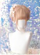 Japanese Style Natural Bob Short Hair Doll Head Bangs Classic Lolita Short Hair Wig