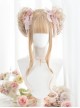 Champagne Romantic Wavy Curl Double Ponytail Balls Tiger Clip Decoration Classic Lolita Long Hair Wig