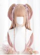 Classic Lolita Natural Cute Long Straight Hair Mini Double Ponytail Clip Decoration Air Bangs Long Wigs