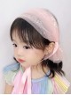 Princess Birthday Party Pink Cute Kid Mesh Sequins Bow Ribbon Sweet Lolita Hair Accessories Headband