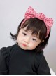 Retro Simple Corduroy Disney Princess Heart Pattern Big Bow Sweet Lolita Kid Headband