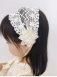 Retro Simple Wide Lace Flower Bow Pageboy Sweet Lolita Kid Hairband Headband