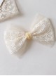 Simple Lace Princess Bow Hair Clip Kid Styling Braided Sweet Lolita Hairpin