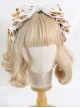 Cute Lace Stitching Lace Embroidery Kc Sweet Lolita All-Match Bow Headband