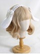 Removable Bow Brooch Sweet Lolita Plush Rabbit Ears Full Cover Lace Kc Wide Headband