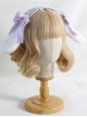 Removable Bow Brooch Sweet Lolita Plush Rabbit Ears Full Cover Lace Kc Wide Headband