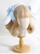 Removable Bow Brooch Sweet Lolita Plush Rabbit Ears Full Cover Lace Kc Wide Headband