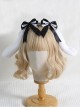 Removable Bow Brooch Sweet Lolita Plush Rabbit Ears Full Cover Lace Kc Wide Headband