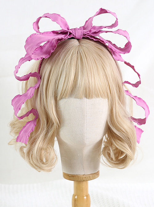 Personality Three-Dimensional Bow Kc Sweet Lolita Retro Fungus Deformable Headband