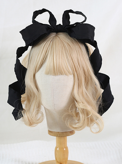 Personality Three-Dimensional Bow Kc Sweet Lolita Retro Fungus Deformable Headband