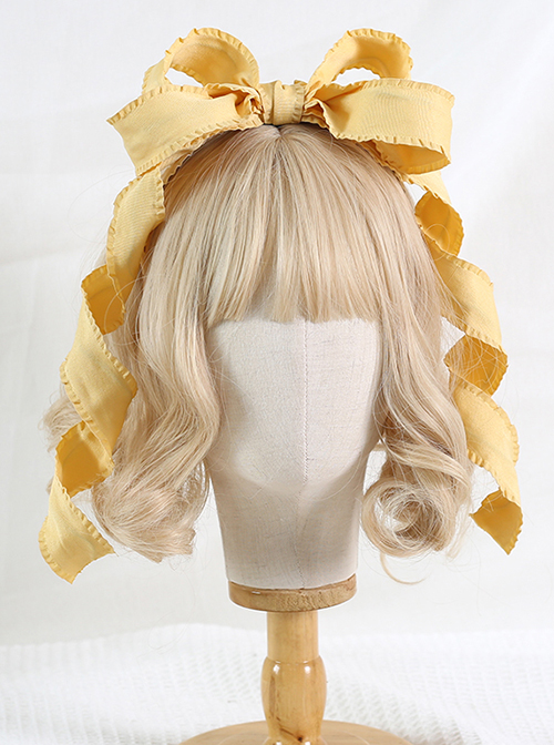 Personality Three-Dimensional Bow Kc Sweet Lolita Retro Fungus Deformable Headband