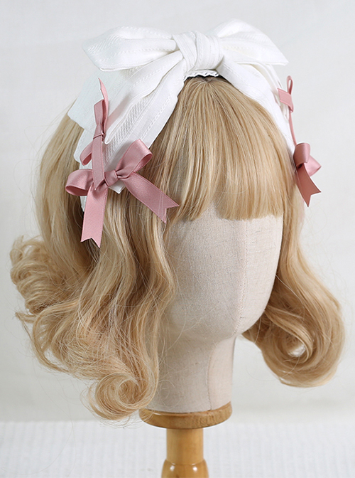 Elegant Princess Retro Big Bow All-Match Sweet Lolita Non-Slip Contrast Color Wide Headband  