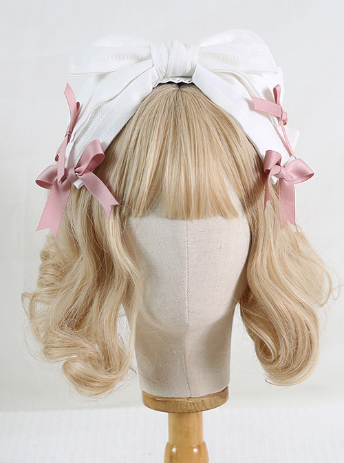 Elegant Princess Retro Big Bow All-Match Sweet Lolita Non-Slip Contrast Color Wide Headband  